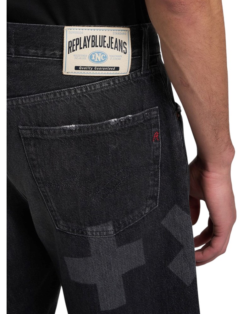 Replay 9ZERO1 REPLAY X MARTIN GARRIX STRAIGHT FIT KRATKE JEANS HLAČE MMG9ZY 804 770 - 6