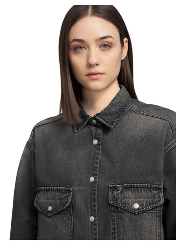 Replay 9ZERO1 CRNA DENIM KOŠULJA W2Z1   906 91C - 5