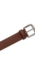 SMEĐI KOŽNI REMEN S LOGOTIP KOPČOM - 3