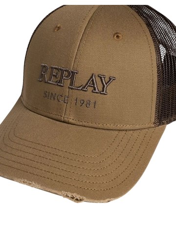 Replay MREŽASTA KAPA S LOGOTIPOM U ZELENOJ BOJI  - 3