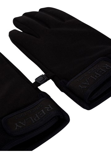 Replay CRNE NEOPRENSKE RUKAVICE S LOGOTIP NATPISOM - 3