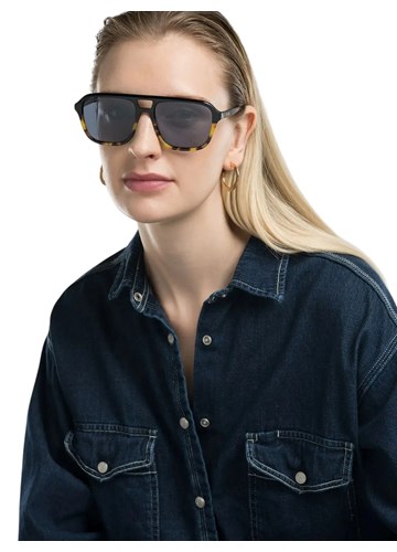 Replay HAVANA BLACK UNISEX NAOČALE S PRAVOKUTNIM OKVIROM - 4