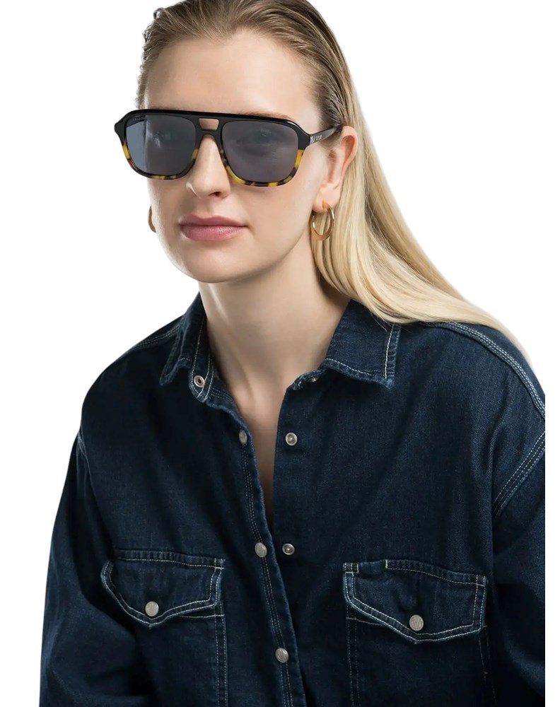 Replay HAVANA BLACK UNISEX NAOČALE S PRAVOKUTNIM OKVIROM - 4