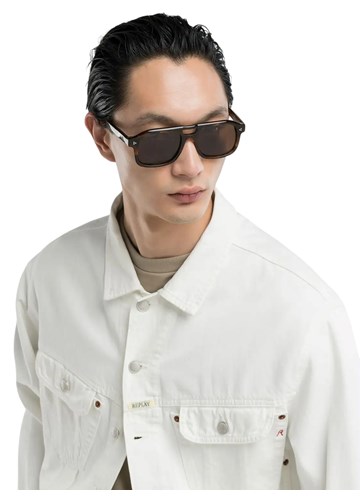 Replay UNISEX ACETATE SUNČANE NAOČALE U SMEĐOJ BOJI - 3