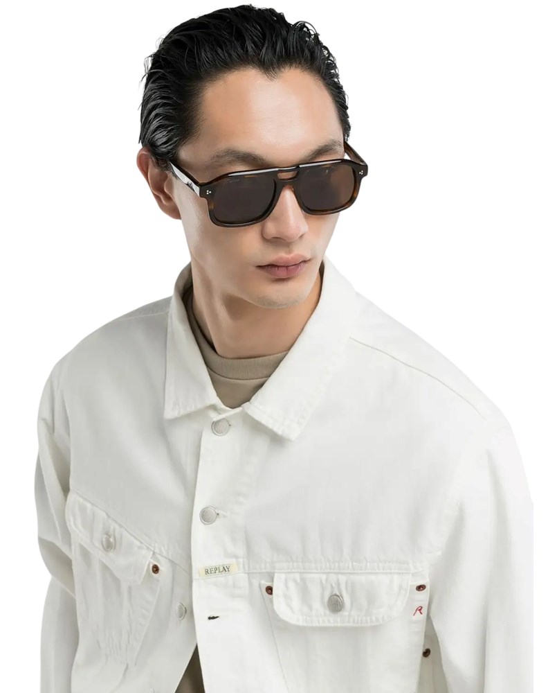 Replay UNISEX ACETATE SUNČANE NAOČALE U SMEĐOJ BOJI - 3