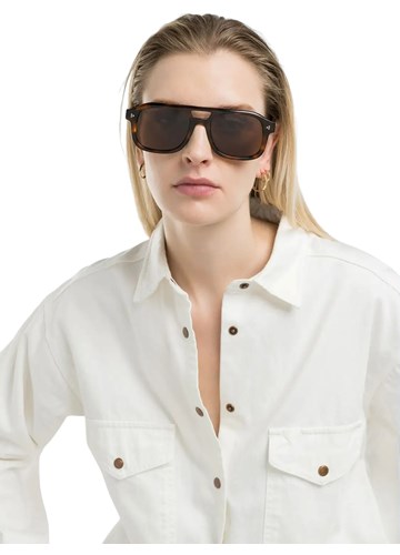 Replay UNISEX ACETATE SUNČANE NAOČALE U SMEĐOJ BOJI - 4