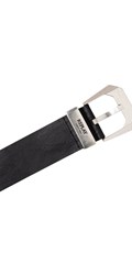 CRNI REMEN S METALNOM LOGOTIP OMČOM  - 3