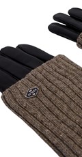 BEŽ RUKAVICE OD MJEŠAVINE KOŽE I VUNE - 3