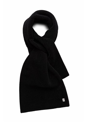 Replay CRNI ŠAL OD UMJETNOG KRZNA S MINI LOGOTIP PLOČICOM - 1