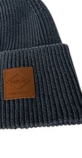 PLAVA UNISEX PAMUČNA KAPA S PLETENOM LOGOTIP ZAKRPOM - 3