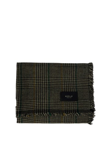 Replay TAMNO ZELENI KARIRANI ŠAL S LOGOTIP ETIKETOM  - 2