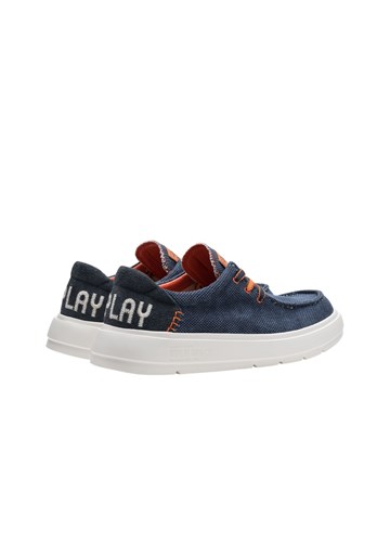 Replay ALCYON 2 TEX PLAVE PLATNENE MOKASINE - 3