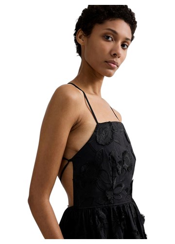 Replay ASIMETRIČNA CRNA HALJINA UKRAŠENA CVIJEĆEM - 4