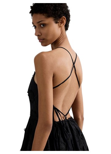 Replay ASIMETRIČNA CRNA HALJINA UKRAŠENA CVIJEĆEM - 7