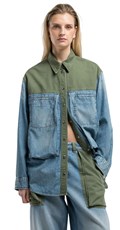 ATELIER DENIM KOŠULJA S UMETCIMA - 1