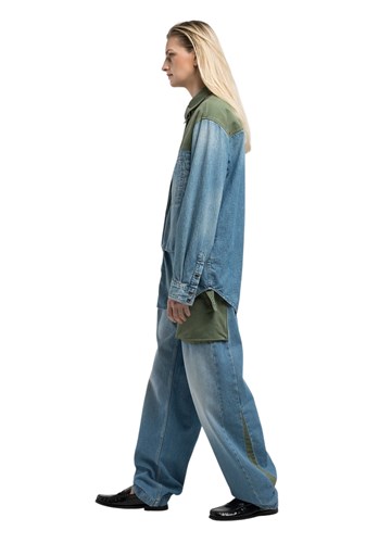 Replay ATELIER DENIM KOŠULJA S UMETCIMA - 2