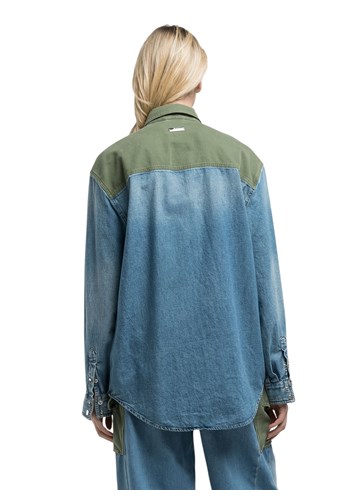 Replay ATELIER DENIM KOŠULJA S UMETCIMA - 4