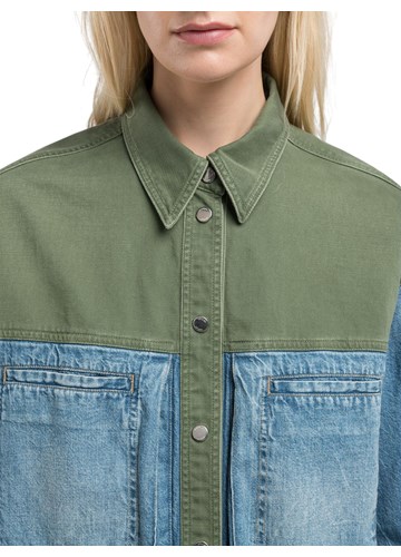 Replay ATELIER DENIM KOŠULJA S UMETCIMA - 7