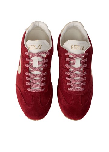 Replay BACKWARD W TONAL TENISICE OD CRVENE BRUŠENE KOŽE - 4