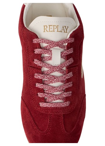 Replay BACKWARD W TONAL TENISICE OD CRVENE BRUŠENE KOŽE - 5