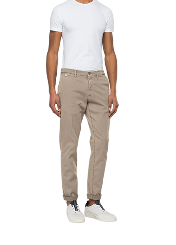 Replay BENNI HYPERFLEX REGULAR FIT CHINO HLAČE U BEŽ BOJI M9722E 8366197 - 1