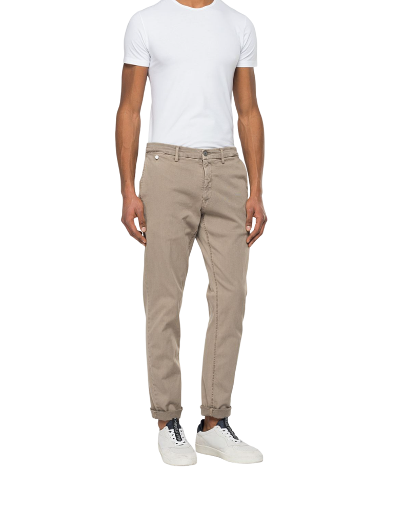 Replay BENNI HYPERFLEX REGULAR FIT CHINO HLAČE U BEŽ BOJI M9722E 8366197 - 1