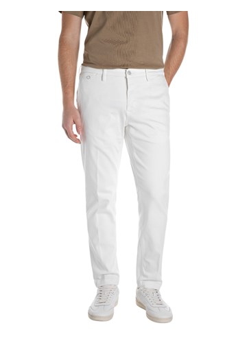 Replay BENNI HYPERFLEX REGULAR FIT CHINO HLAČE U BIJELOJ BOJI M9722E 8366197 - 1