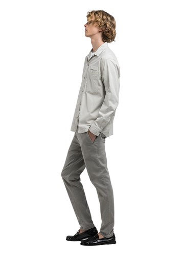 Replay BENNI HYPERFLEX REGULAR FIT CHINO HLAČE U SIVOJ BOJI M9722E 8366197 - 5