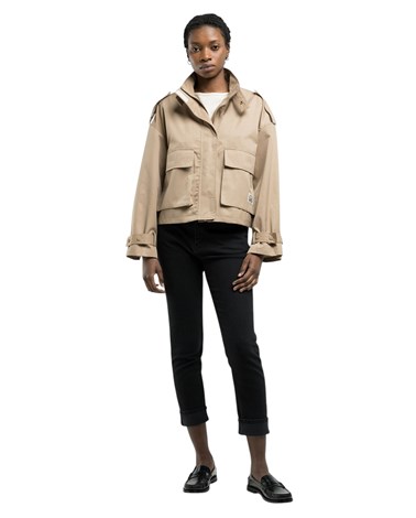 W7894  85146 Replay bež kratka jakna s maxi džepovima Replay bež kratka jakna s maxi džepovima