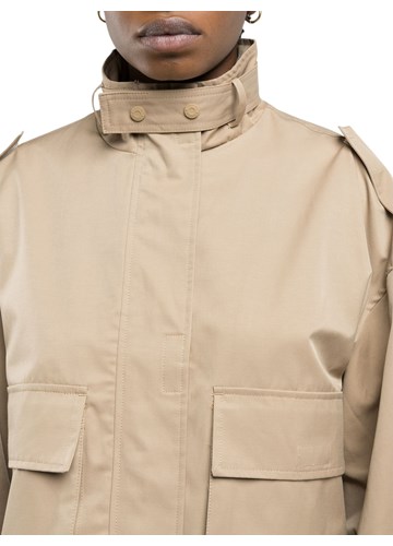 Replay BEŽ KRATKA JAKNA S MAXI DŽEPOVIMA - 4