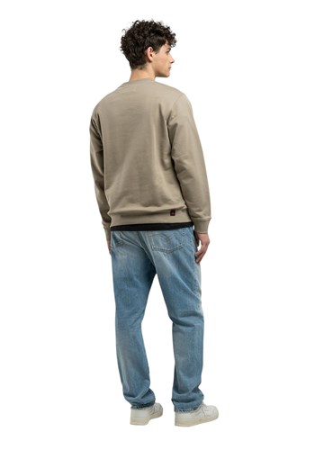 Replay BEŽ SWEATSHIRT S GUMIRANIM REPLAY NATPISOM - 2