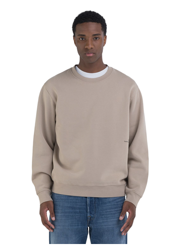 Replay BEŽ EARTH MADE SWEATSHIRT S MINI NATPISOM - 3