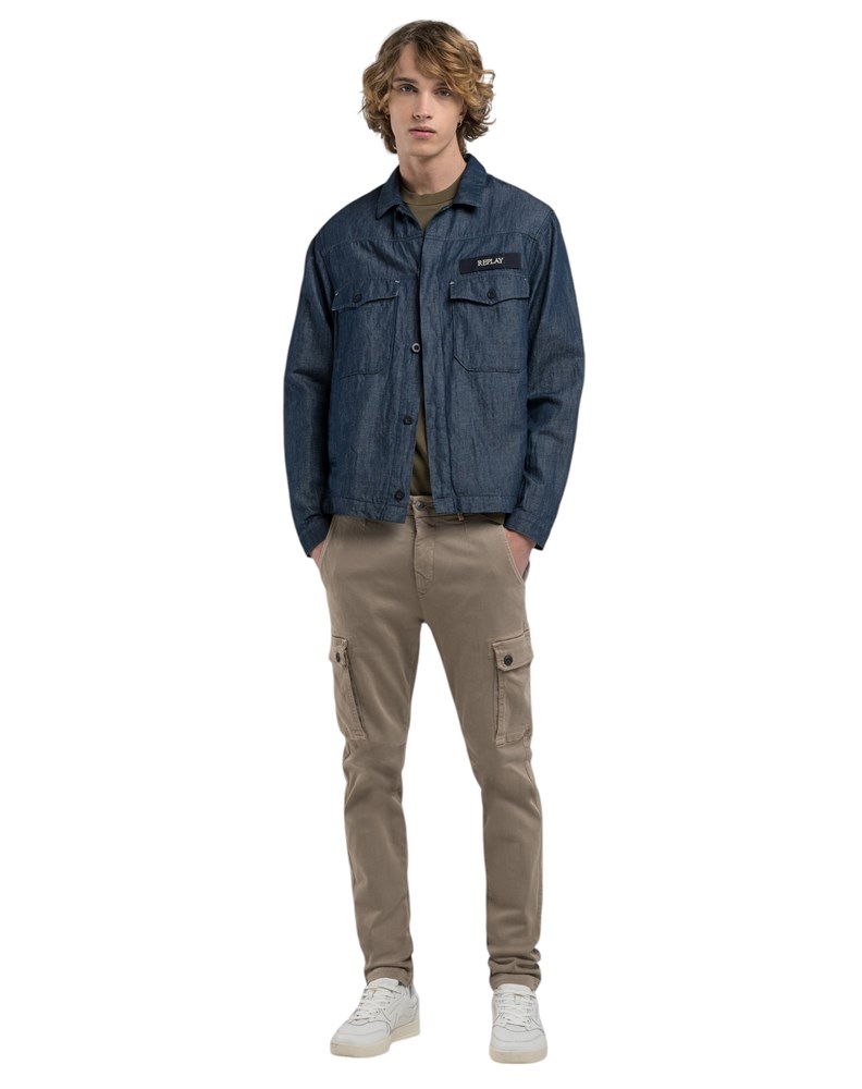 Replay BEŽ JAAN SLIM FIT CARGO JEANS M9649E 8366197 - 1