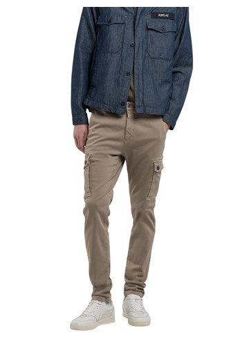 Replay BEŽ JAAN SLIM FIT CARGO JEANS M9649E 8366197 - 2