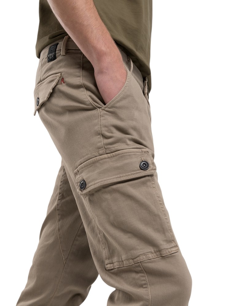 Replay BEŽ JAAN SLIM FIT CARGO JEANS M9649E 8366197 - 3