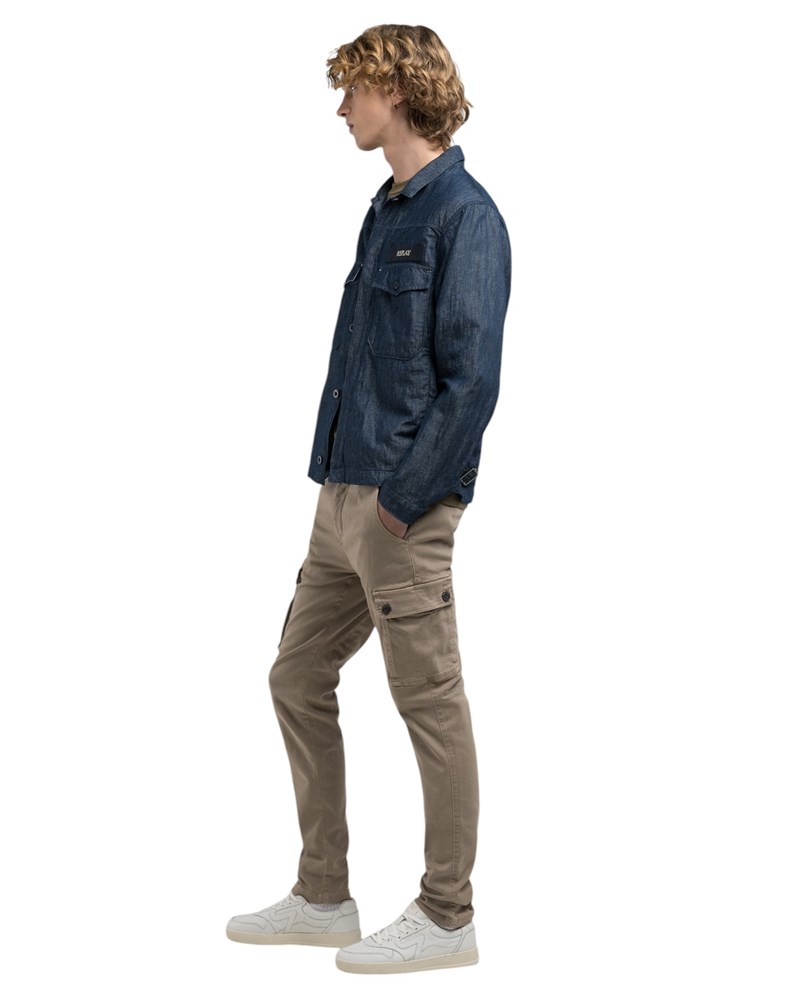 Replay BEŽ JAAN SLIM FIT CARGO JEANS M9649E 8366197 - 8