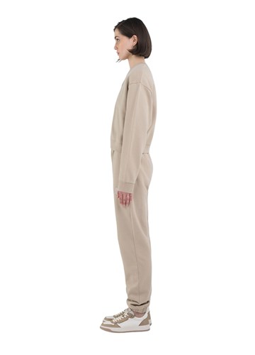 Replay BEŽ CROPPED SWEATSHIRT OD ORGANSKOG PAMUKA - 2