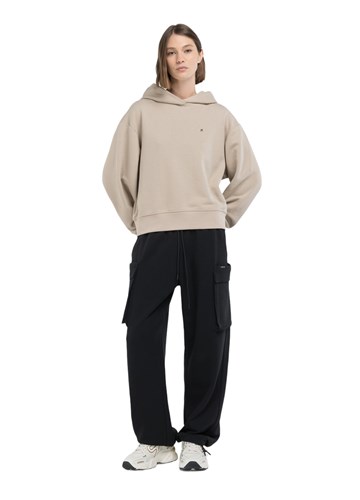 Replay BEŽ HOODIE U OVERSIZED KROJU S MINI REPLAY LOGOTIPOM - 1