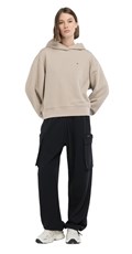 BEŽ HOODIE U OVERSIZED KROJU S MINI REPLAY LOGOTIPOM - 1