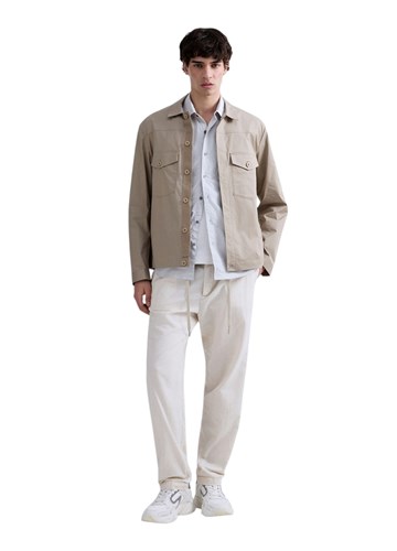 Replay BEŽ JAKNA OD PAMUČNOG KEPERA U REGULARNOM KROJU - 1