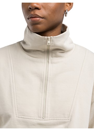Replay BEŽ KRATKI SWEATSHIRT SA ZATVARAČEM - 3