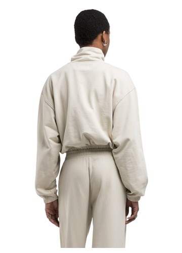 Replay BEŽ KRATKI SWEATSHIRT SA ZATVARAČEM - 4