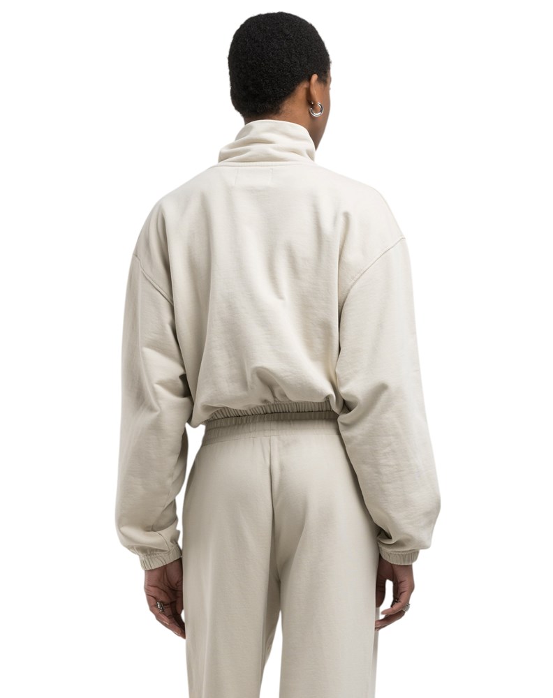 Replay BEŽ KRATKI SWEATSHIRT SA ZATVARAČEM - 4