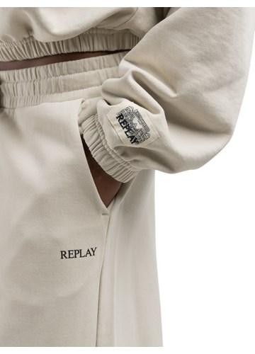 Replay BEŽ KRATKI SWEATSHIRT SA ZATVARAČEM - 6