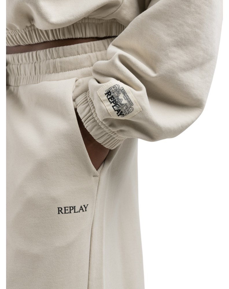 Replay BEŽ KRATKI SWEATSHIRT SA ZATVARAČEM - 6