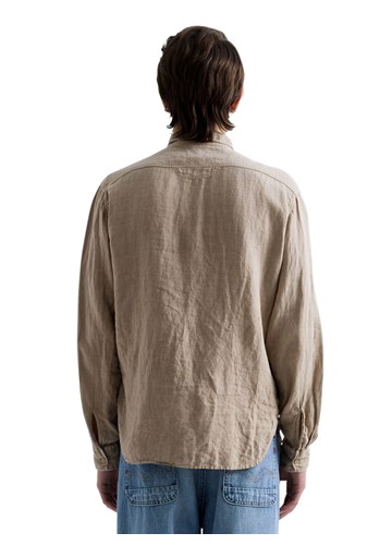 Replay BEŽ LANENA KOŠULJA REGULARNOG KROJA - 3