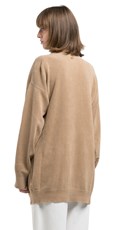 BEŽ OVERSIZE PAMUČNI KARDIGAN - 5