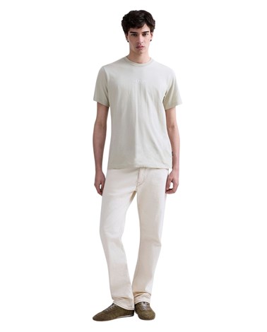 Replay bež pamučna majica s 3d replay logom