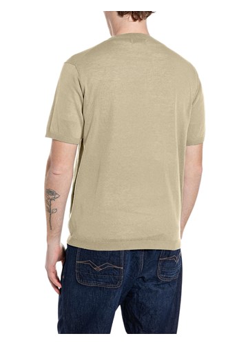 Replay BEŽ PLETENA MAJICA KRATKIH RUKAVA - 2