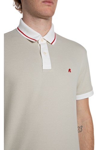 Replay BEŽ POLO MAJICA S KRAGNOM U DRUGOJ BOJI - 3